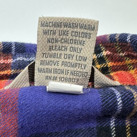 Blue Red Black Plaid Cotton Flannel Duluth Trading    XL fits more like a Large - Picture 11 of 11